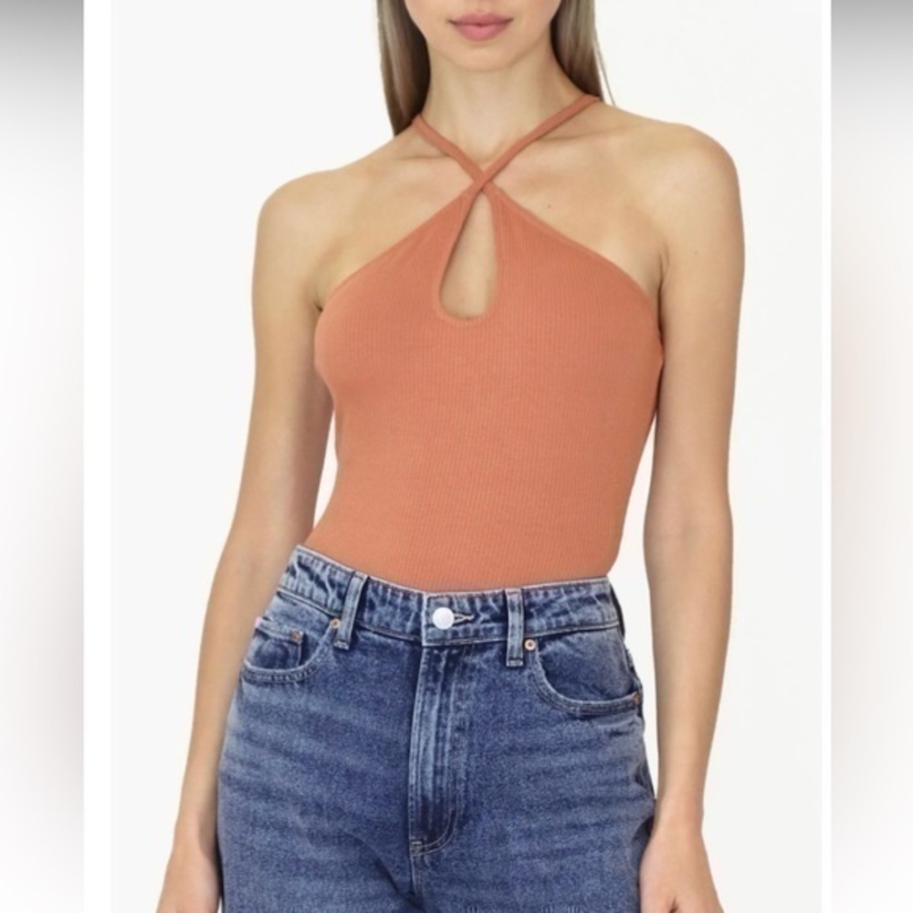 Avec Les Filles Keyhole Bodysuit NWT Size Large